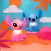 Kit Luminárias Disney Ohana - Stitch e Angel