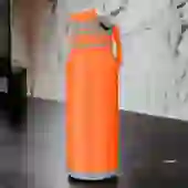 Garrafa com Alça e Bico 1,2L em Aço Inox Laranja