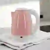 Chaleira Elétrica 1,8L em Inox Rosa 220v 1500w Rápida Fervura