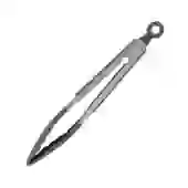 Pegador de Metal com Ponta de Silicone Cinza Multiuso Pinça 27cm