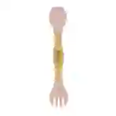 Talher Duplo de Bambu e Silicone Clingo Rosa Sustentável