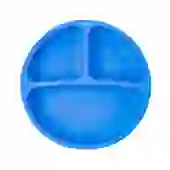 Prato Silicone Com Divisória Colors Azul - Clingo