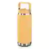 Garrafa Térmica Parede Dupla em Aço Inox Amarela 900ml com Alça