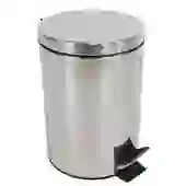 Lixeira Redonda Inox 8L com Pedal, Cesto Removível, Tampa Silenciosa e Design Moderno – Resistente, Compacta e Fácil de Limpar para Cozinha, Banheiro ou Escritório