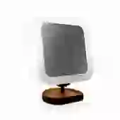 Espelho Maquiagem Iluminado Articulado com Aumento Base de Madeira