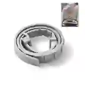 Coleira Antipulgas Para Cães Ajustável 63cm Cinza Óleo Essencial Pulgas e Carrapatos