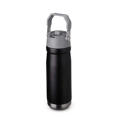Garrafa com Alça E Bico 650ml em Aço Inox Preta