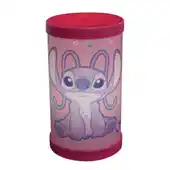 Luminária Abajur Angel Stitch Disney Luz Difusa 110/220V Oficial Rosa