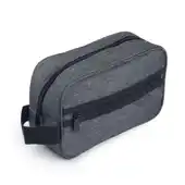 Necessaire Grande em Poliéster com Alça e Zíper 4L Cinza