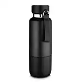 Garrafa Inox 500ml com Porta Comprimidos + Copo Preto