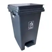 Lixeira Plástica com Pedal 15L Cinza Banheiros Cozinhas - Nobre