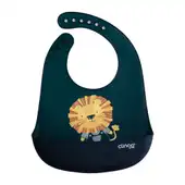 Babador Silicone com Bolso Coletor de Migalhas - Impermeável, Velcro, Luke