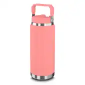 Garrafa Térmica Parede Dupla em Aço Inox Rosa 900ml com Alça