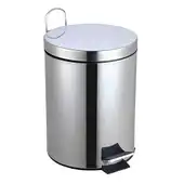 Lixeira de Chão Inox 5L com Pedal Compacta