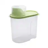 Pote Armazenamento Multiuso Amaciante Ração Grãos Transparente 1.9L Verde