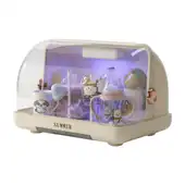 Escorredor de Mamadeira Fechado com Luz UV Higiênico Creme