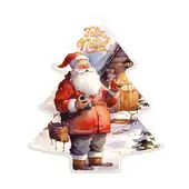 Luminária Árvore de Natal - Santa Claus