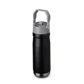 Garrafa com Alça E Bico 650ml em Aço Inox Preta