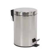 Lixeira em Inox Polido Redonda com Pedal 3 Litros - Mood