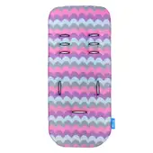 Almofada para Carrinho Memory Foam Reversível Clingo - Waves Pink