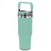 Garrafa Copo Térmico Parede Dupla em Aço Inox Verde 950ml