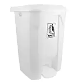 Lixeira 80 Litros em Plástico Reforçado com Pedal - Branca