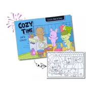 Livro de Colorir Coleção Cute & Cozy Little Friends - Azul