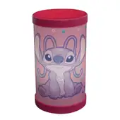 Luminária Abajur Angel Stitch Disney Luz Difusa 110/220V Oficial Rosa
