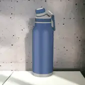 Garrafa com Alça e Bico 1,2L em Aço Inox Azul