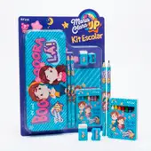 Kit Escolar Infantil Maria Clara e JP Estojo, Canetinhas e Lápis