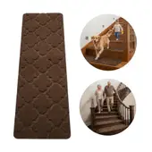 Tapete Antiderrapante Antiquedas Escadas Pets Marrom 20x76cm