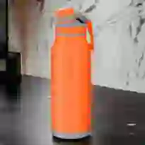 Garrafa com Alça e Bico 1,2L em Aço Inox Laranja