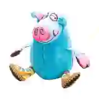 Brinquedo Para Cães Gruntley’s Porquinho Azul Com Apito