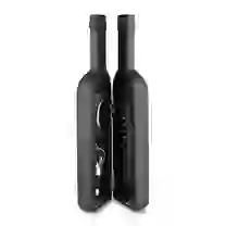 Kit para Vinho com 4 Peças com Estojo em forma de Garrafa Wine Time