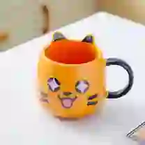 Caneca de Porcelana Gatinho com Orelhas 450ml - Amarela