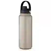 Garrafa Parede Dupla com Alça 1,1L em Aço Inox Bege