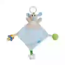 Naninha Urso Azul Clingo com Suporte de Chupeta para Bebê