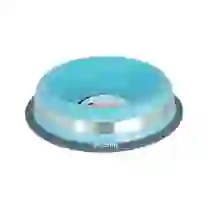 Comedouro Inox Prestige Azul 210ml - Resistente e Antiderrapante