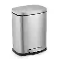 Lixeira 20L Retangular em Inox com Pedal e Cesto Removível