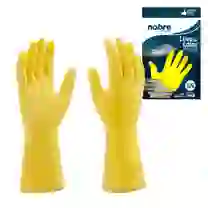 Par de Luvas Nobre Borracha/Látex Hipoalergênica G Amarela Nobre Silver Louças Cozinha
