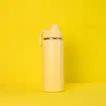 Garrafa com Alça e Bico 570ml Parede Dupla Amarela