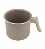 Caneco Leiteira Indução Antiaderente Marble Ø14cm Cabo de Madeira