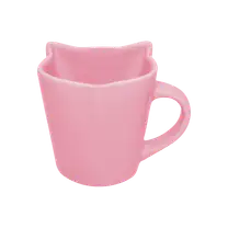 Caneca de Porcelana em Forma de Gato Pink