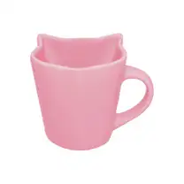 Caneca de Porcelana em Forma de Gato Pink