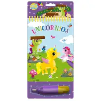 Livro Aquabook - Colorindo com Água - Unicórnios