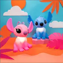 Kit Luminárias Disney Ohana - Stitch e Angel