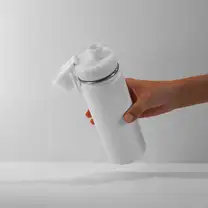 Garrafa com Alça e Bico 780ml em Aço Inox Branca