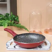 Frigideira Antiaderente Revestida em Granito Vermelha Ø24cm