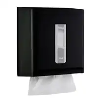 Dispenser para Papel Toalha 1/3D Preto Plástico Street - Nobre