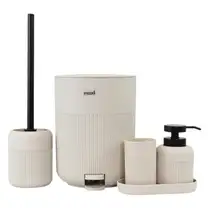 Conjunto para Banheiro com 5 Peças Cinza Concept - Mood